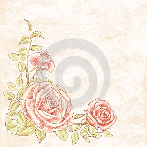 Vintage flower background