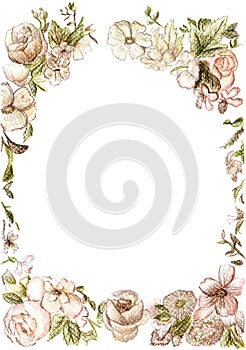 Vintage flower frame