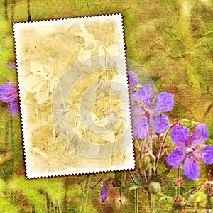 Vintage flower textured background