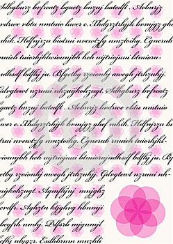 Vintage flowers love letter background