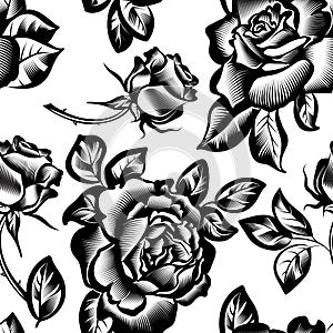 Vintage flowers roses