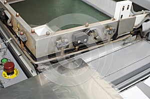Vintage foil laminator machine detail