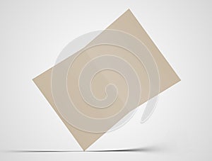 Vintage Folded paper brochure style on white background. Brown retro Blank brochure Design