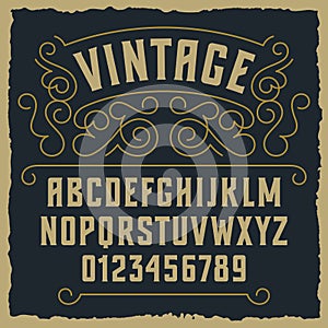 Vintage font 001