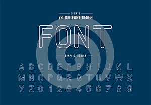 Vintage font and alphabet vector, Typeface letter and number design, Graphic text on background