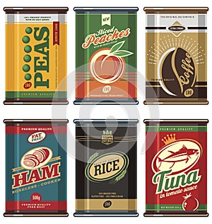 Vintage food cans