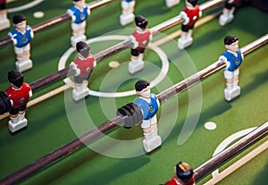 Table football game, abstract light