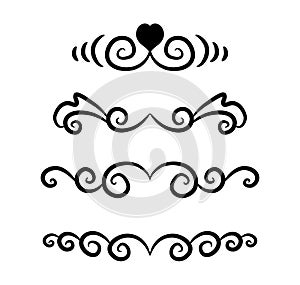 vintage footer set vector symbol icon design. Beautiful illustration isolated on white background