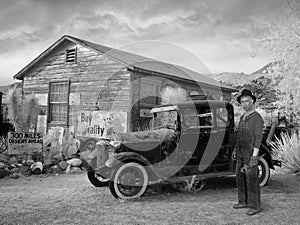 Vintage Ford Car, Great Depression, Farmer, Farm