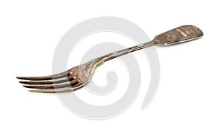 Vintage fork on white
