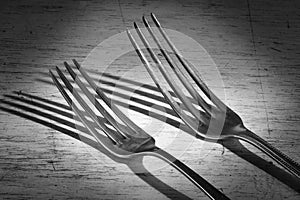 vintage forks close up,black and white shot, eating,restaurant,cooking,food,menu template