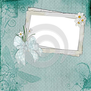 Vintage Frame with Daisies