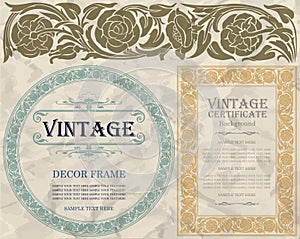 Vintage frame design: art nouveau