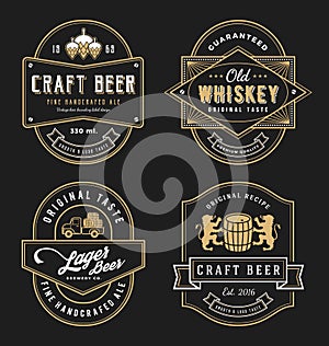 Vintage frame design for labels, banner, sticker and other design