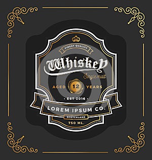 Vintage frame label design.