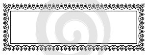 Vintage Frame Template with Free Space - Stock Vector Illustration