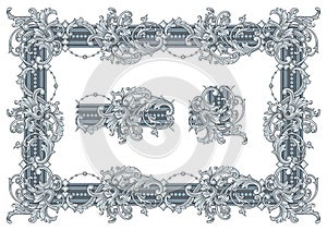 Vintage Frame vector  #1025