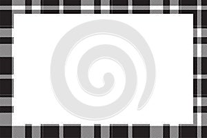 Vintage frame vector. Scottish border pattern retro style. Tartan plaid ornament