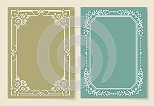 Vintage Frames Collection White Borders Isolated