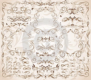 Vintage frames and design elements