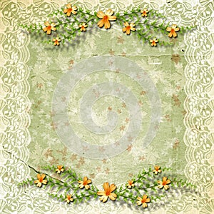 Vintage framework for invitation