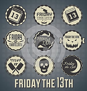 Vintage Friday The 13th Labels