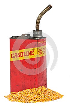 Vintage fuel container gasoline or corn ethanol