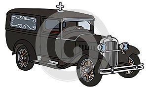 Vintage funeral car