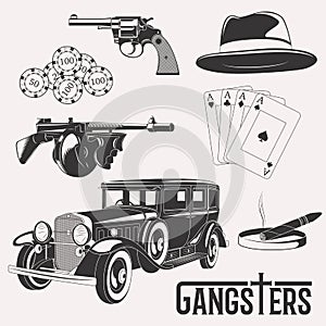Vintage gangster set