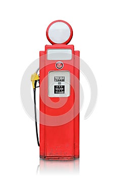 Vintage gas pump isolated