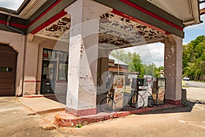 Vintage gas station in Bryson NC