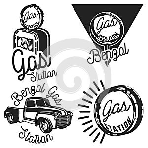 Vintage gas station emblems