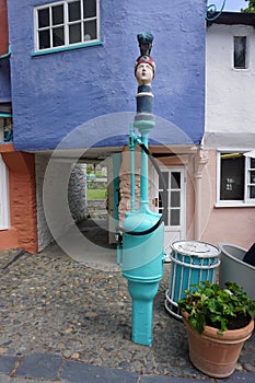 Vintage Gas station in Portmeirion North Wales