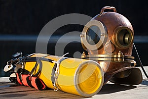 Vintage gear diver photo