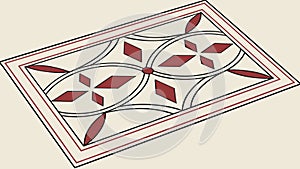 Vintage Geometric Diamond Tile Vector, vector design Generative AI