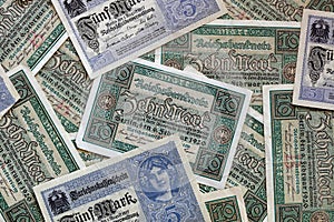 Vintage German Marks Paper Money