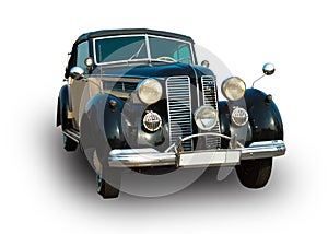 Vintage Germany convertible car, 1939. White background
