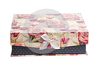 Vintage gift box with bow