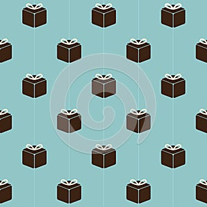 Vintage Gift Boxes Pattern Background