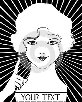 Vintage Girl Roaring 20's Flapper Woman