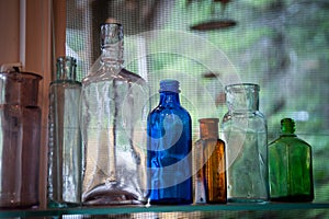 Vintage glass bottles