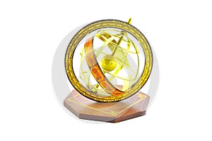 Vintage globe isolated