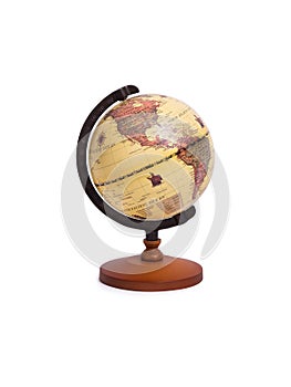 Vintage Globe isolated on white