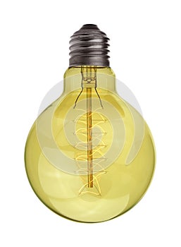 Vintage glowing light bulb