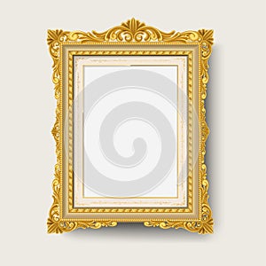 Vintage gold picture frame