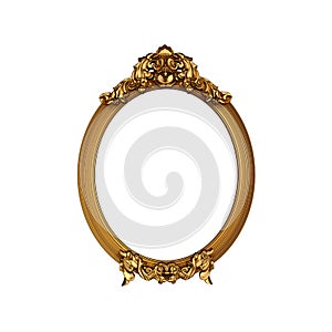 Vintage golden frame with blank space
