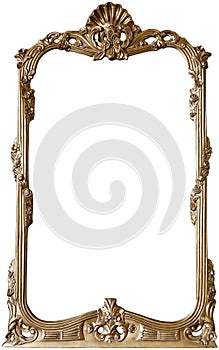 Vintage golden frame for mirrors or photos