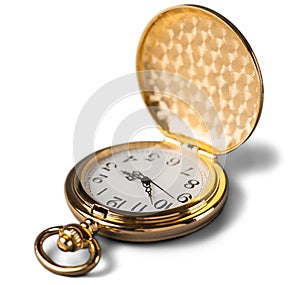 Vintage golden pocket watch