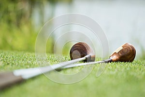 Vintage golf clubs