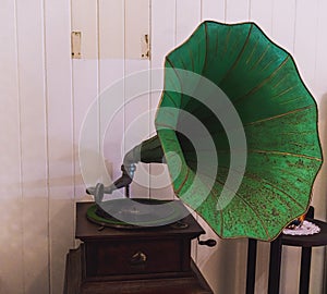 Vintage Gramophone Record Player